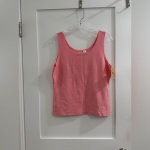 NWT Nordstrom pink lemonade (bright light pink) cotton tank top (fair condition)